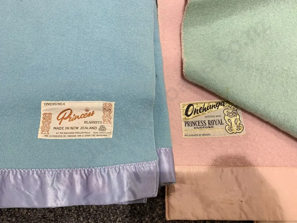 Two Onehunga Princess NZ Woollen Blankets Image 1++