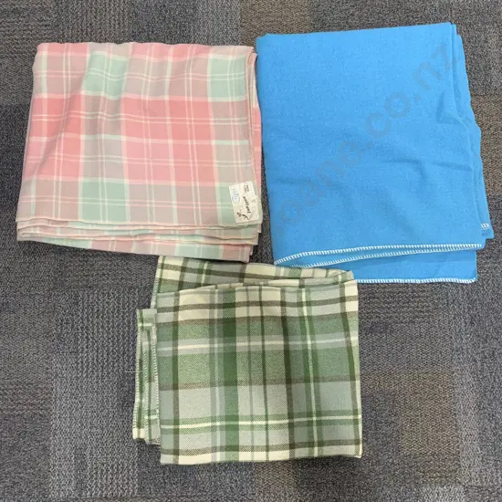 Three Assorted NZ Woollen Blankets