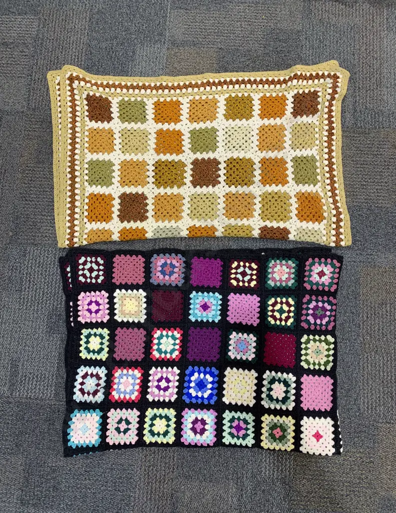 Two Crochet Blanket Image 1++
