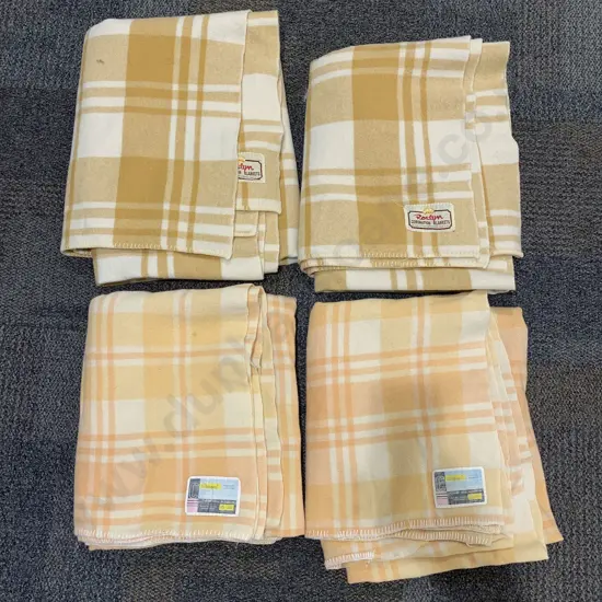 Two Pairs of NZ Woollen Blankets