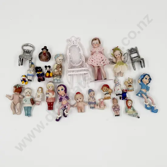 Collection New Miniature Bisque Dolls and Assorted