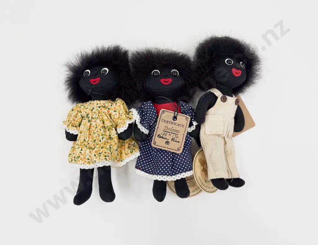 Three Small Robin Rive Limited Edition Gollies Dolores 125/170 Little Cal 233/800 Jessie Jonquil 90/400 Image 1++