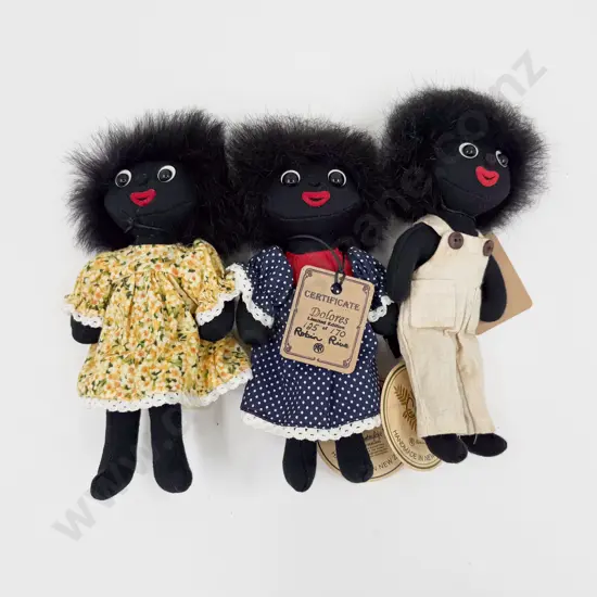 Three Small Robin Rive Limited Edition Gollies Dolores 125/170 Little Cal 233/800 Jessie Jonquil 90/400