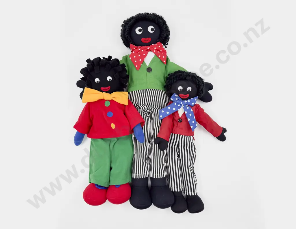 Kate Finn Australia Cloth Golly and Two Robertson Style Cloth Gollies 40cm 54cm Image 1++