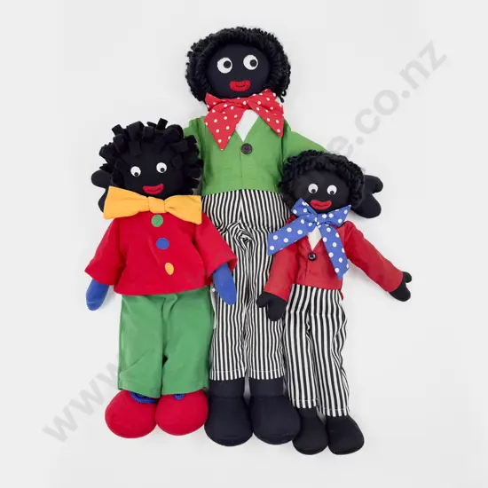 Kate Finn Australia Cloth Golly and Two Robertson Style Cloth Gollies 40cm 54cm