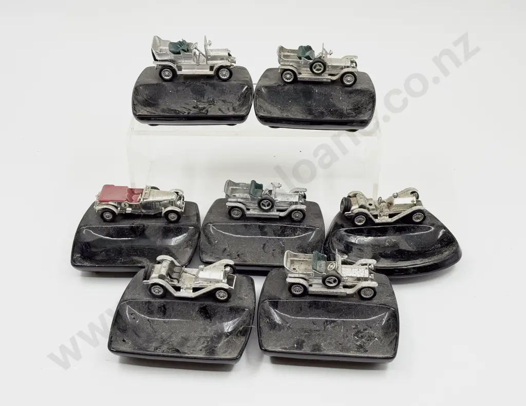 Seven Matchbox Model of Yesteryear on Dish Trays (faults) Image 1++