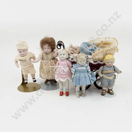 Six New all Bisque Dolls