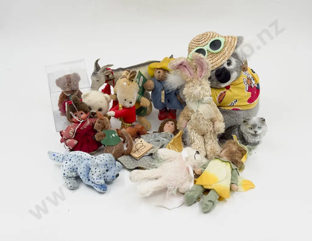 Assorted Miniature Teddy Bears with Resin Figures and Soft Toys Image 1++