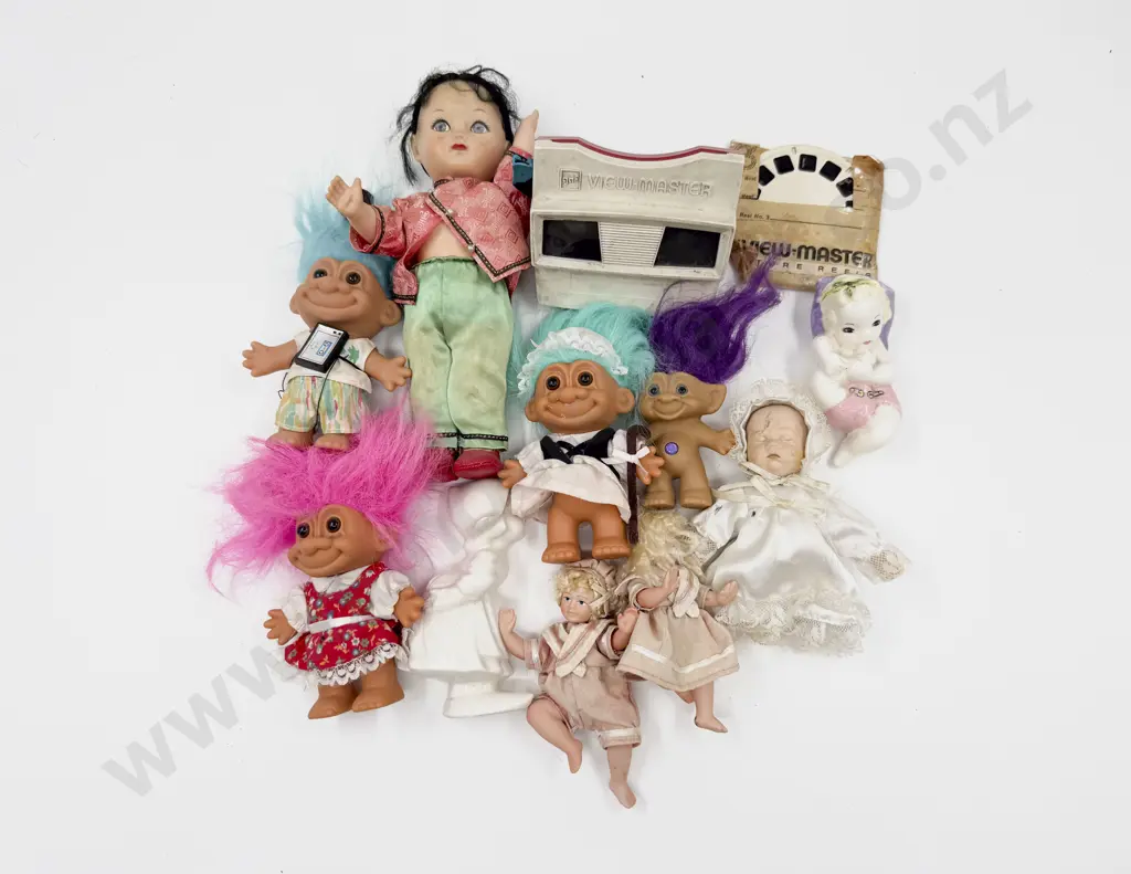 Assorted Trolls and New Bisque Dolls and Viewmaster Image 1++