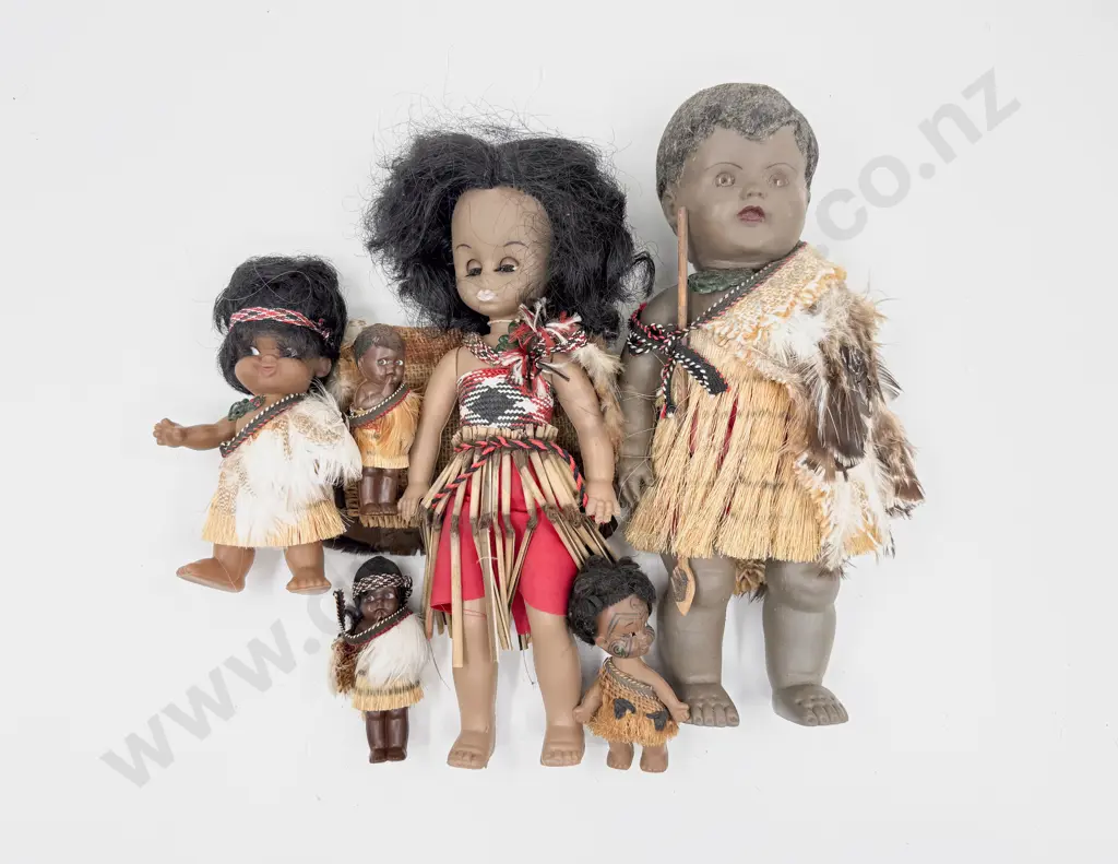 Six Vintage Maori Costume Dolls Image 1++