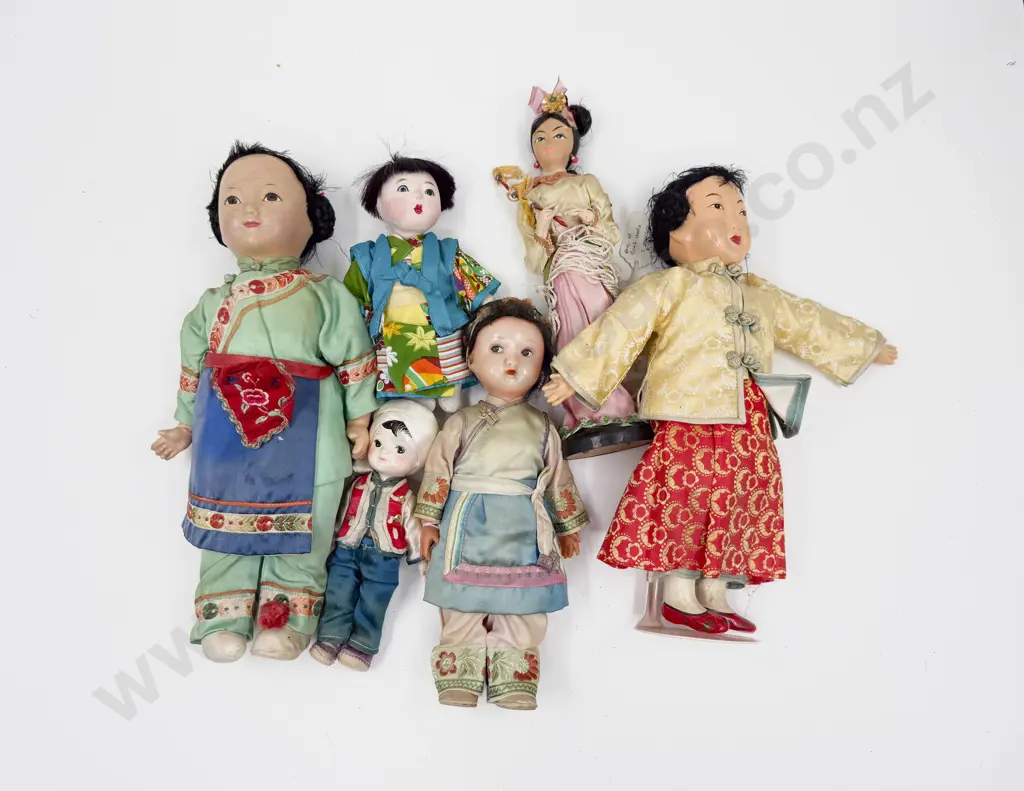 Five Various Asian Costume Dolls Image 1++