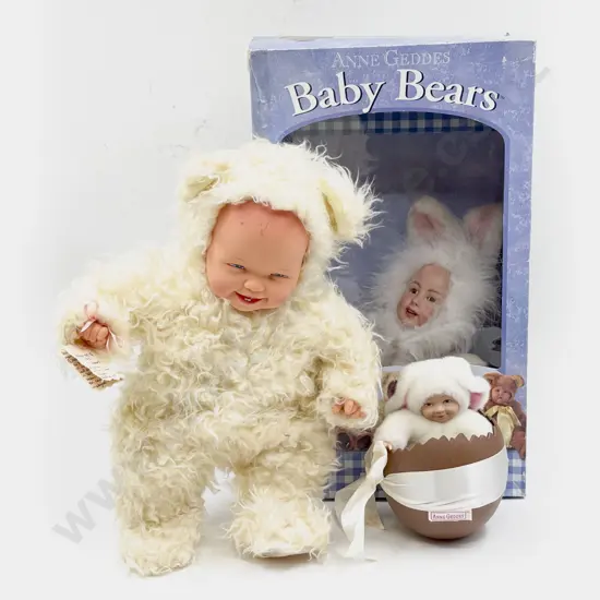 Boxed Anne Geddes Baby Bear Doll with Other and Easter Egg