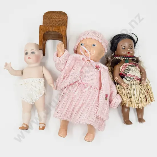 Reliable Composition Doll with New Bisque and Maori Costume