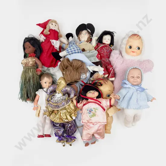 Assorted Cloth Vinyl and Other Novelty and Play Dolls