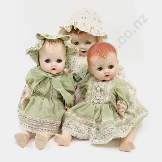 Three Vintage Hard Plastic Pedigree Dolls