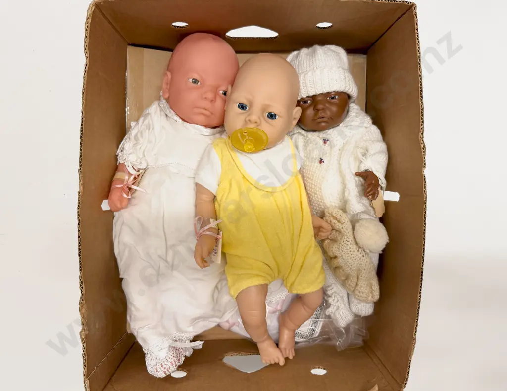 Three Vinyl New Realistic Baby Dolls Image 1++