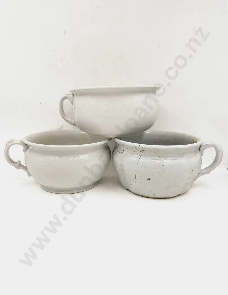Three China Chamber Pots Image 1++