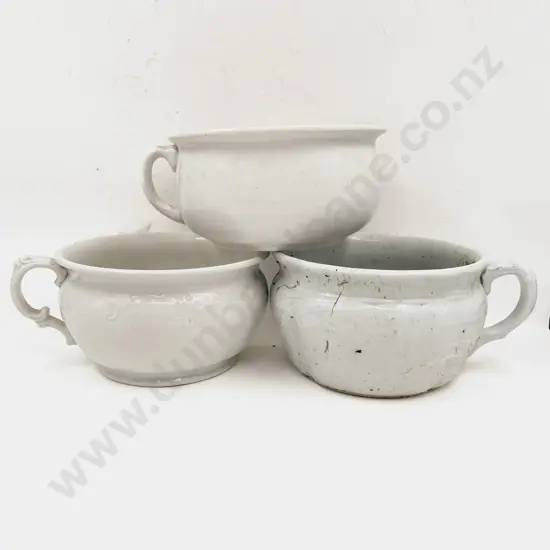 Three China Chamber Pots