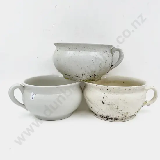Three China Chamber Pots