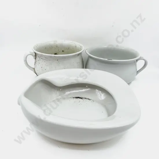Two China Chamber Pots and other
