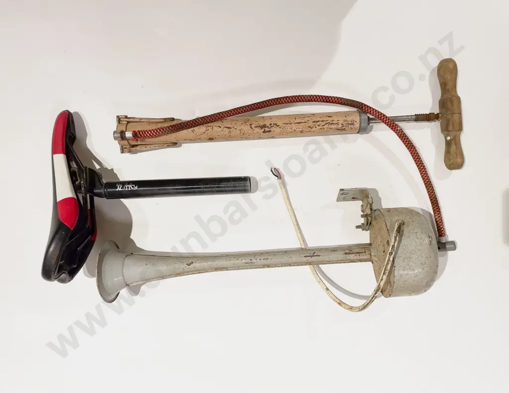 Box of Assorted Vintage Including Steering Wheel and Signal Horn Etc Image 1++