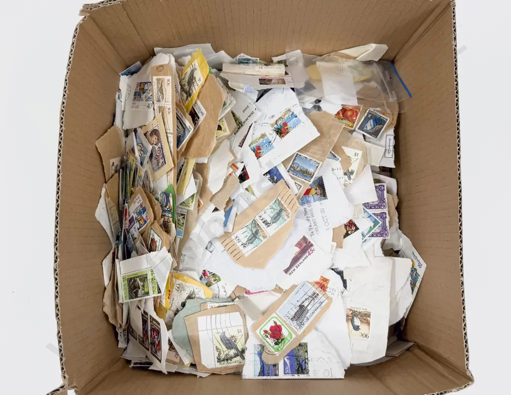 Qty Mainly NZ Decimal Loose Unsorted Stamps Image 1++