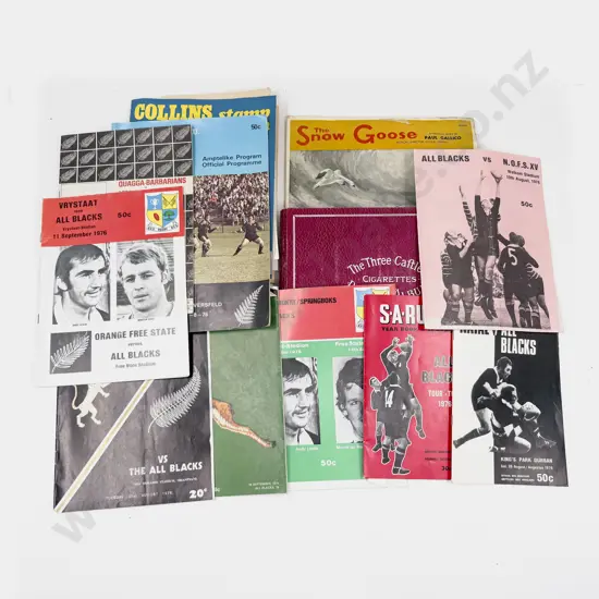 Small Quantity of Assorted incl Cigarette Card Album & Vintage Rugby Match Pamphlets