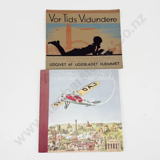 Two Danish Cereal Card Album Wonders of our time and On Journey with Richs