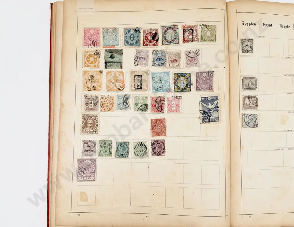 Vintage Schaubeks Illustrated Postage Stamp Album few stamps throughout album Image 1++