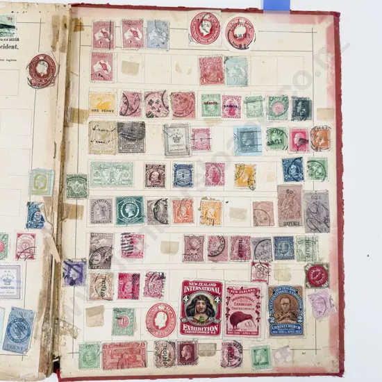 Vintage Schaubeks Illustrated Postage Stamp Album few stamps throughout album