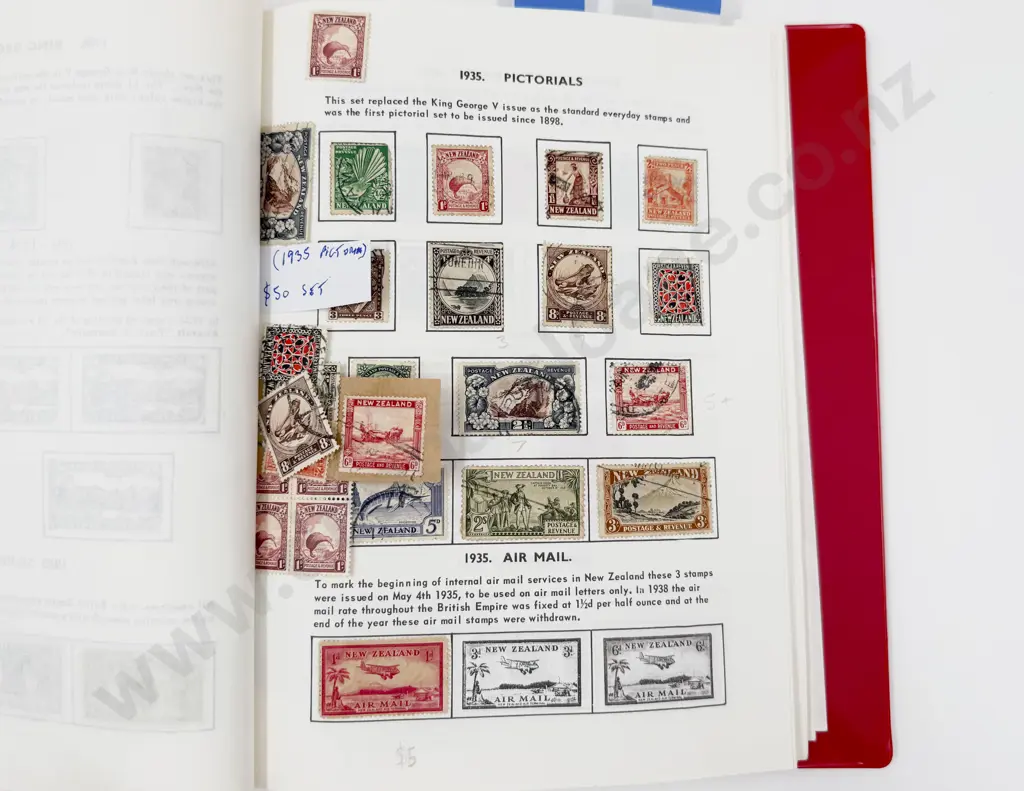 NZ Tasman Stamp Album Partly Complete with Many Multiples in Miniature Sheets and Blocks Image 1++