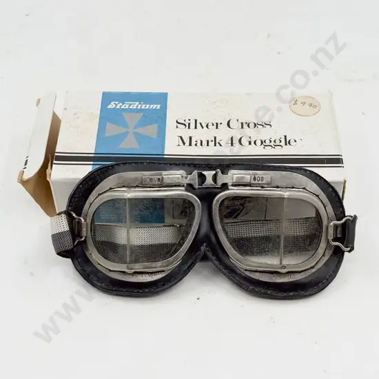 Stadium Silver Cross Mark 4 Goggles with Original Box