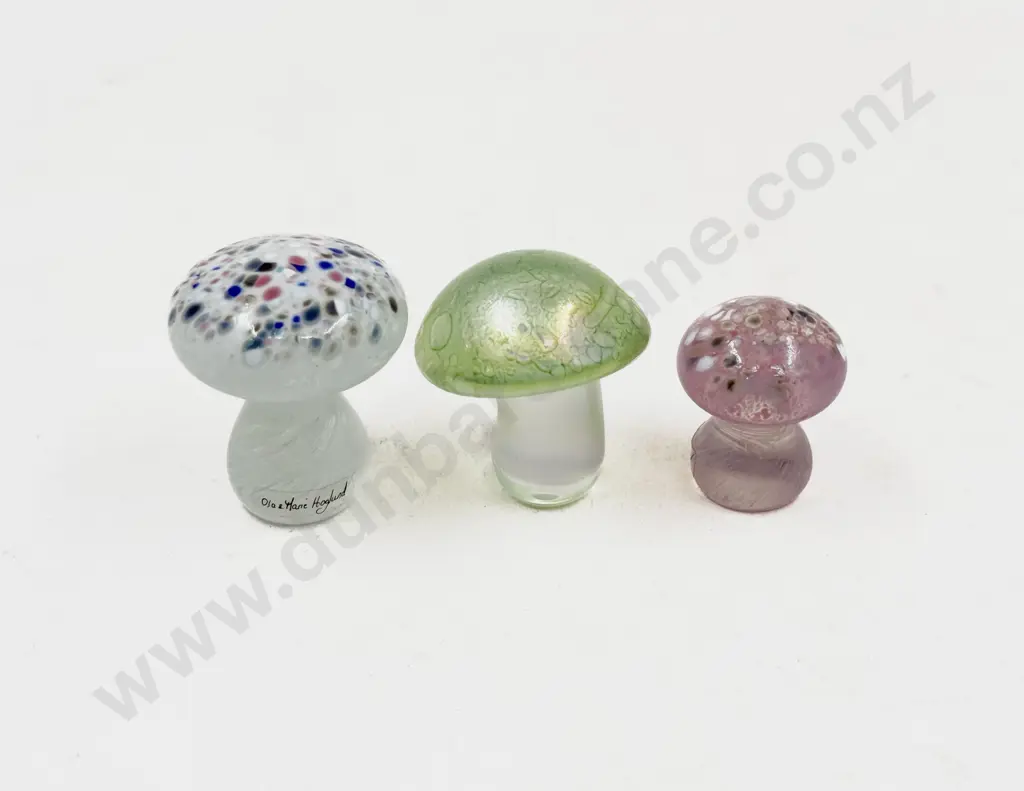 Two Hoglund Art Glass Mushrooms together with Similar Image 1++