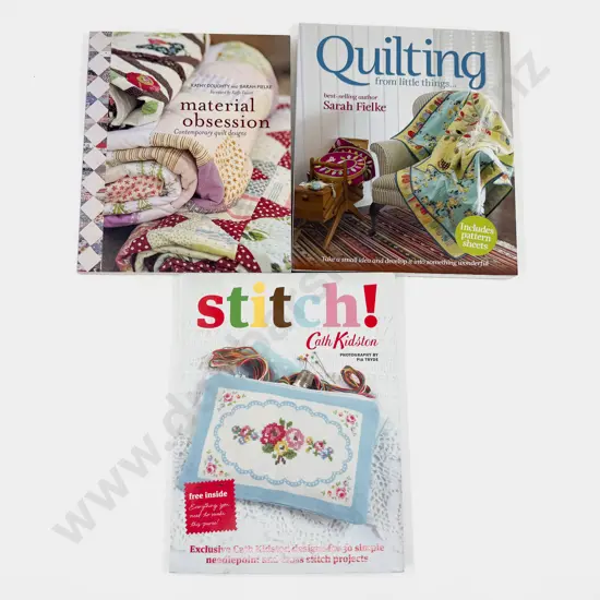 Three Assorted Quilting & Needlepoint Reference Books