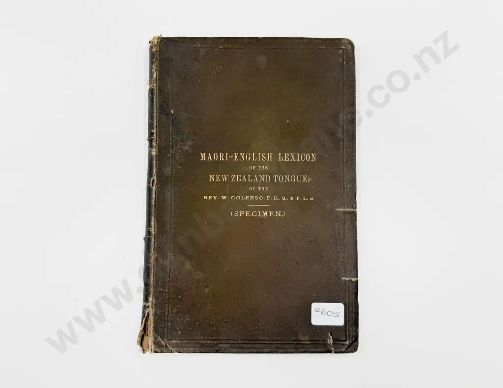 Maori - English Lexicon of the New Zealand Tongue 1898 Image 1++