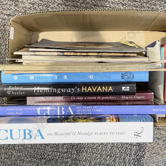 Box of Assorted Books incl Cuba Reference