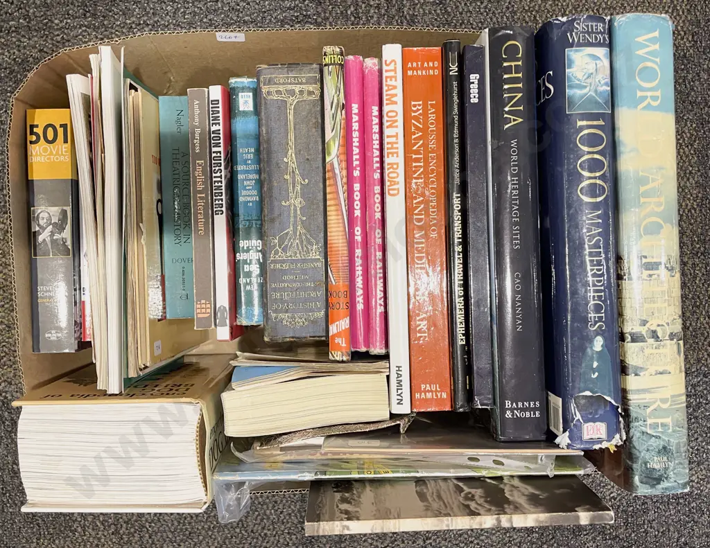 Box of Assorted Books incl World Reference Image 1++