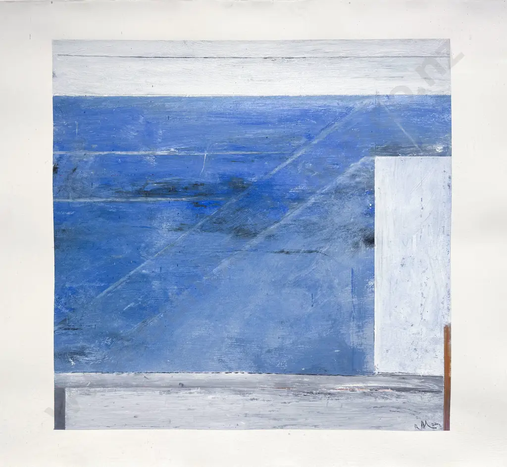 Richard Adams (Ex Nairobi Trio)  - Untitled Abstract Oil on Paper Image 1++