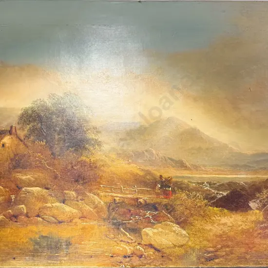 Vintage Landscape Oil on Canvas
