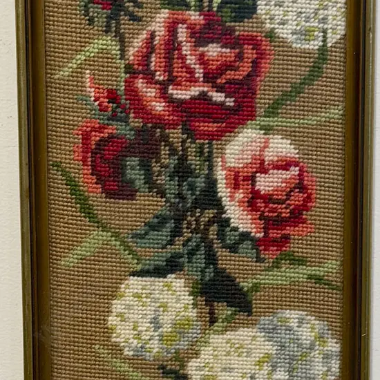 Framed Floral Tapestry