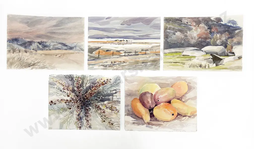 Les Finch (1940 - 2020) -  Five Watercolours (Unframed) Image 1++