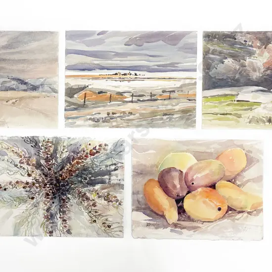 Les Finch (1940 - 2020) -  Five Watercolours (Unframed)