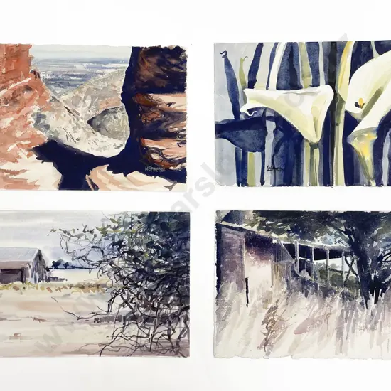 Les Finch (1940 - 2020) -  Four Watercolours (Unframed)