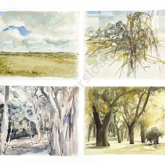 Les Finch (1940 - 2020) -  Four Watercolours (Unframed)