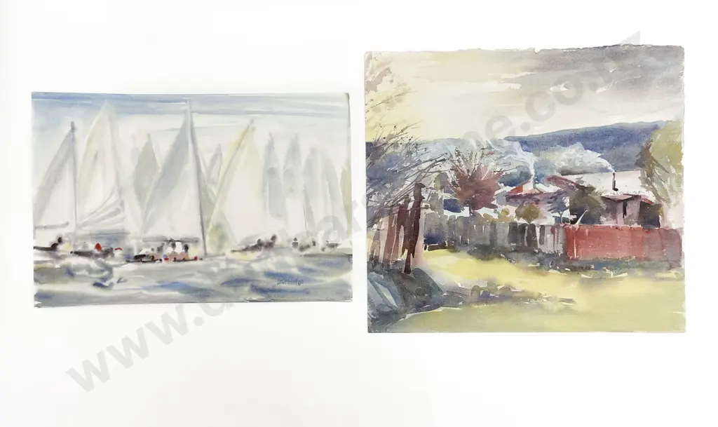 Les Finch (1940 - 2020) - Two Watercolours (Unframed) Image 1++