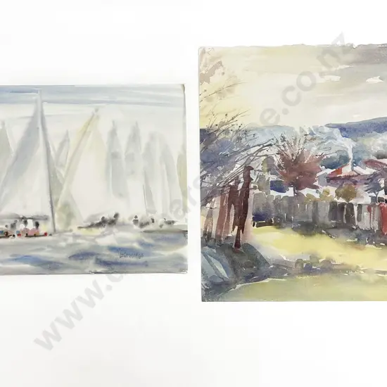Les Finch (1940 - 2020) - Two Watercolours (Unframed)