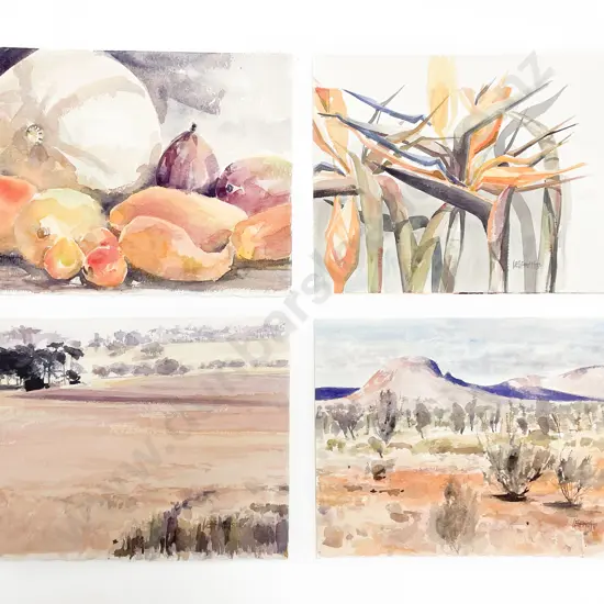 Les Finch (1940 - 2020) -  Four Watercolours (Unframed)