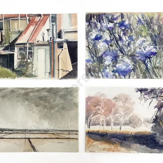 Les Finch (1940 - 2020) -  Four Watercolours (Unframed)