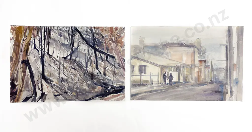 Les Finch (1940 - 2020) -  Two Watercolours (Unframed) Image 1++