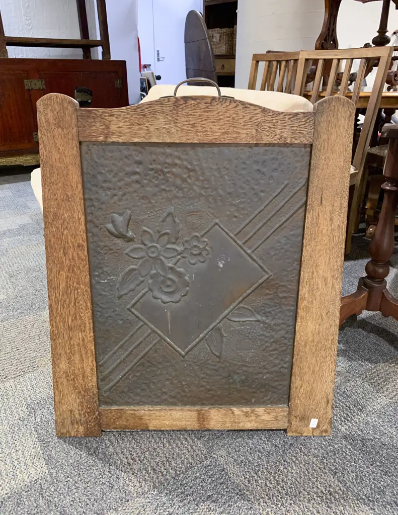 Brass Coal Bucket & Assorted Fire Tidy Items together with Hanging Pot Image 1++